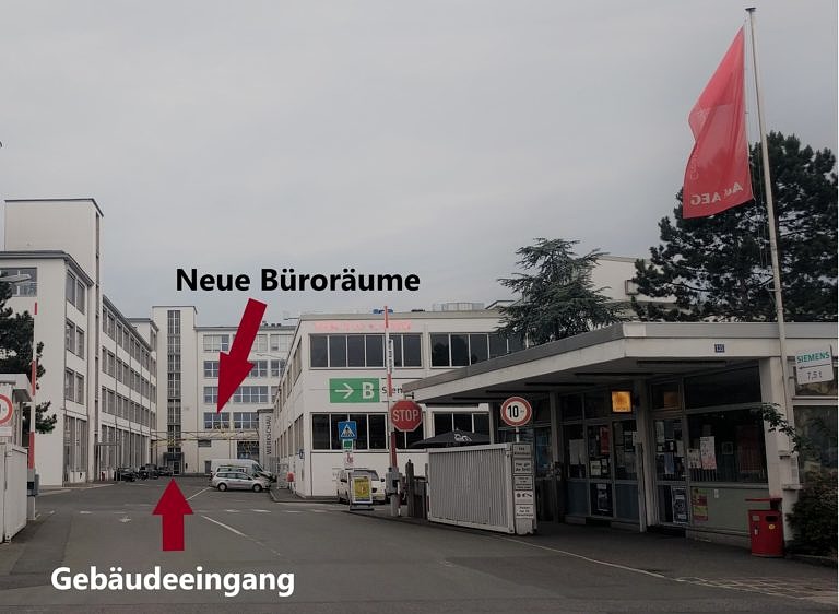 Wir sind auf das AEG-Gelände umgezogen